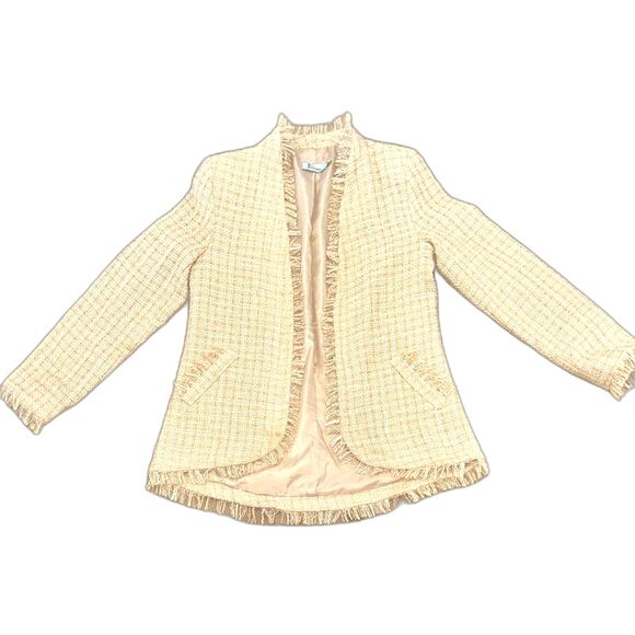 Tweed and Fringe Blush Pink Jacket - Women's Medium - Picture 2 of 6